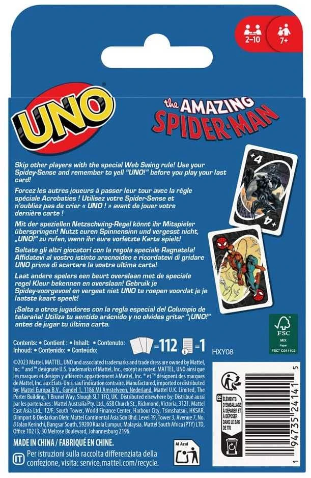 Mattel UNO kortos SPIDER–MAN (HXY08)