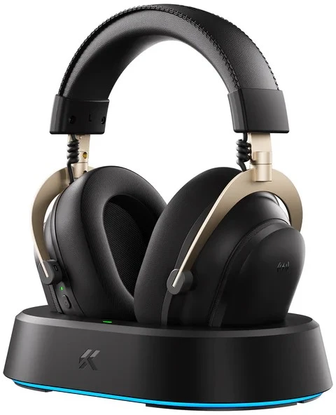 MCHOSE V9 Turbo Magnetic belaidės ausinės | 2.4G, BT, TYPE-C | Juodas Auksinė