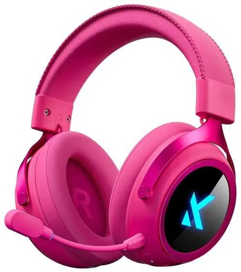 MCHOSE X9 belaidės ausinės | 2.4G, BT, TYPE-C | Rose Raudona