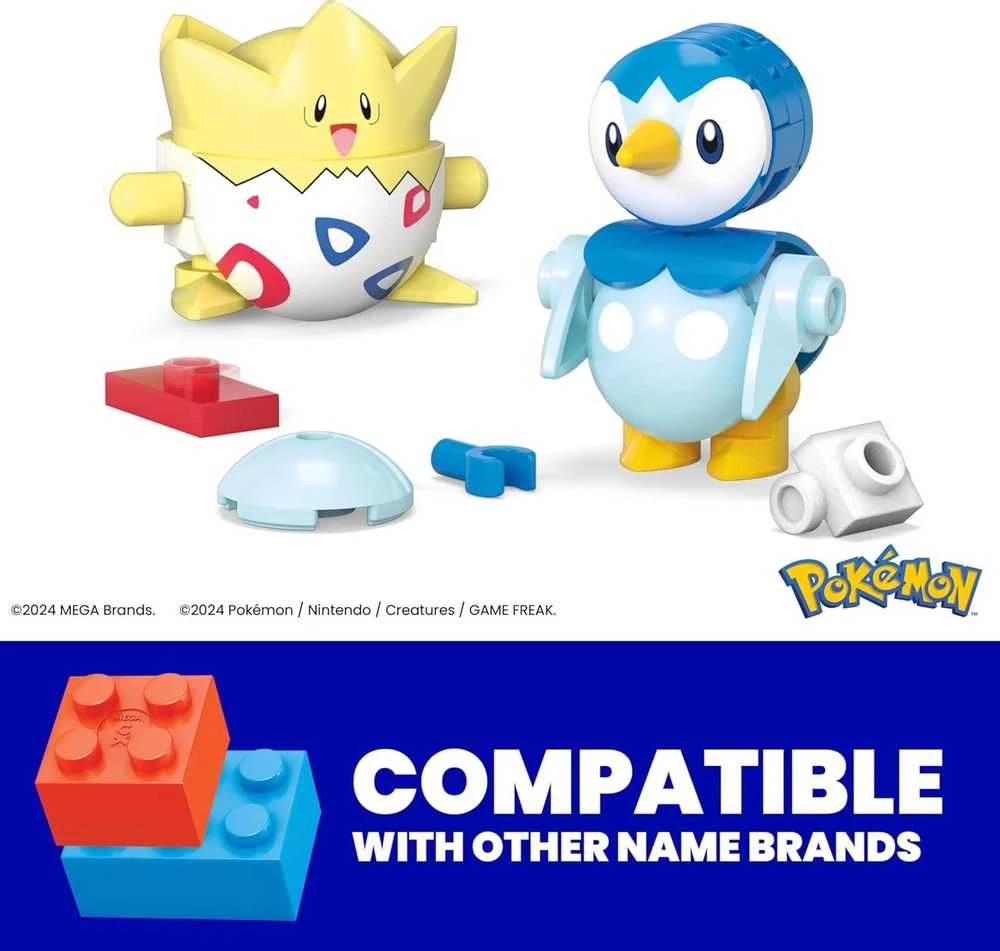 Mega Bloks Konstruktorius MEGA Pokemon Pokeball Togepi & Piplup JCT44