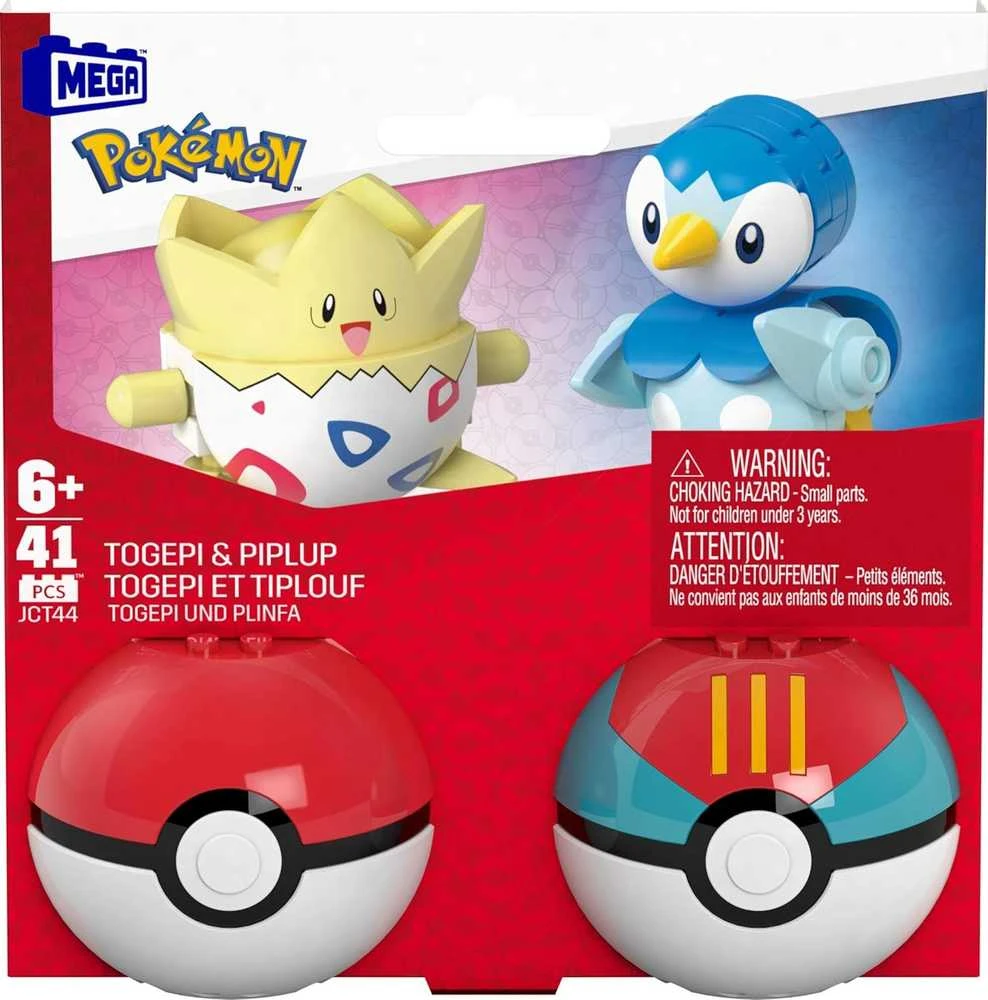 Mega Bloks Konstruktorius MEGA Pokemon Pokeball Togepi & Piplup JCT44