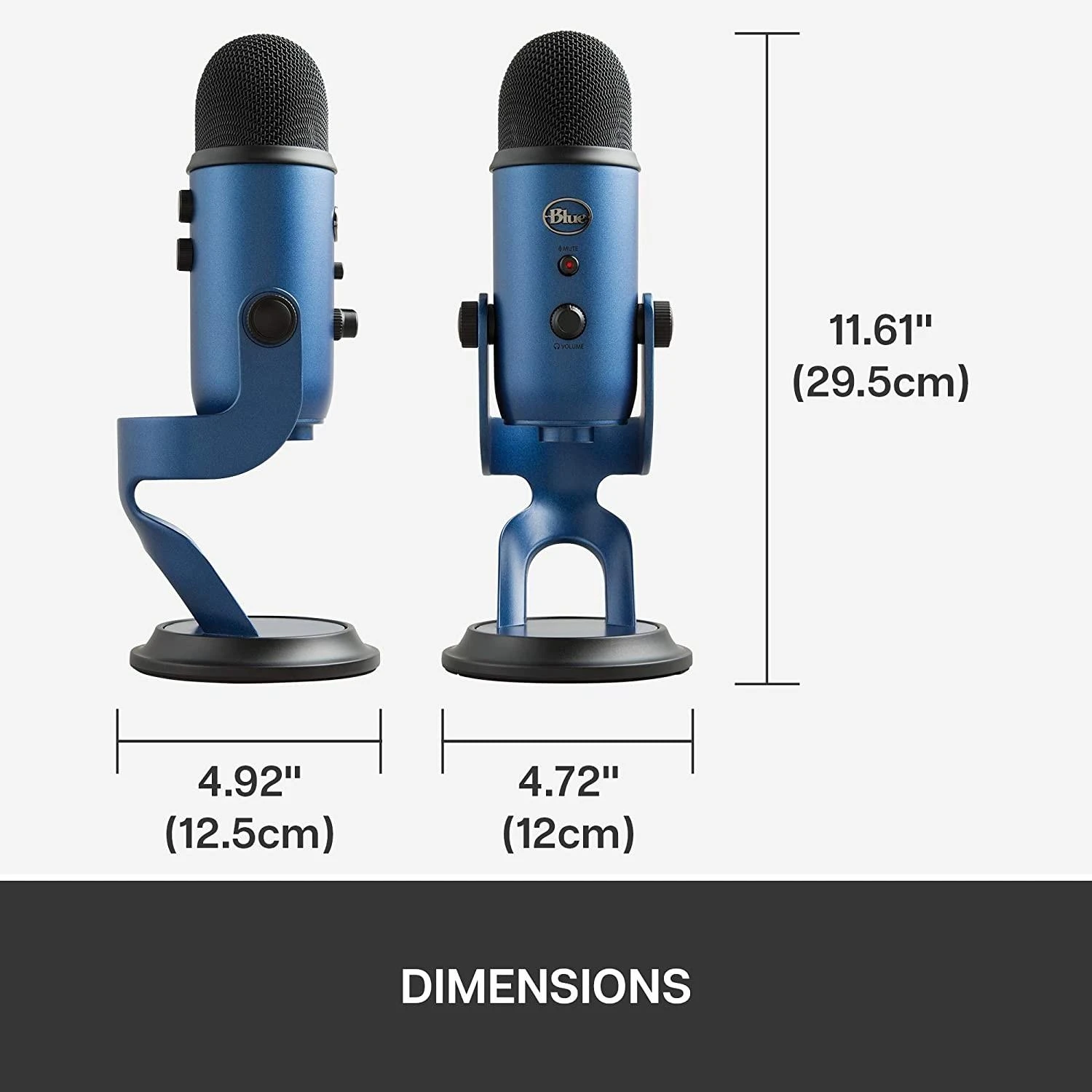 Blue Mėlyna Mikrofonas Mėlyna Yeti USB - Mėlyna spalva