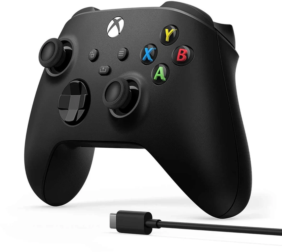 Microsoft XBOX Series belaidis valdiklis su USB-C kabeliu (Carbon Juodas)