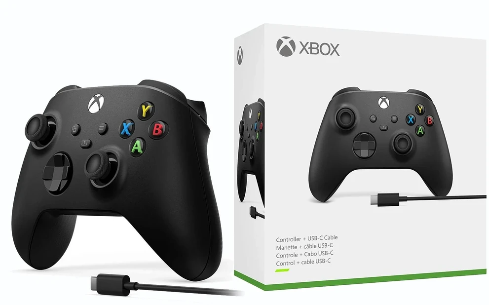 Microsoft XBOX Series belaidis valdiklis su USB-C kabeliu (Carbon Juodas)