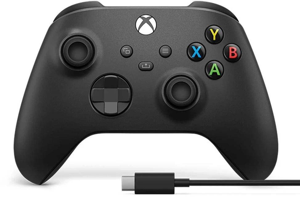 Microsoft XBOX Series belaidis valdiklis su USB-C kabeliu (Carbon Juodas)
