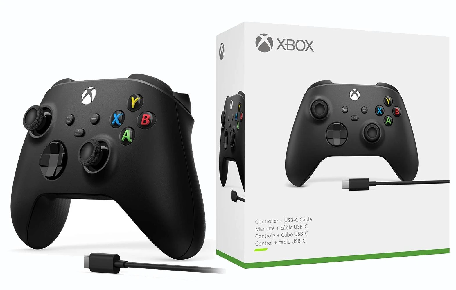 Microsoft XBOX Series belaidis valdiklis su USB-C kabeliu (Carbon Juodas)