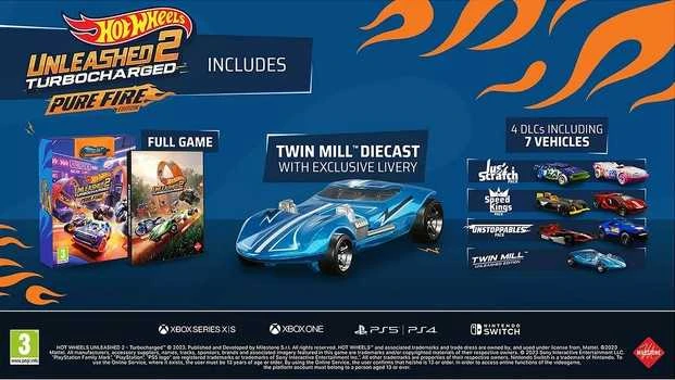 „Milestone Hot Wheels Unleashed 2“: „Pure Fire Edition PS5“ su turbokompresoriumi