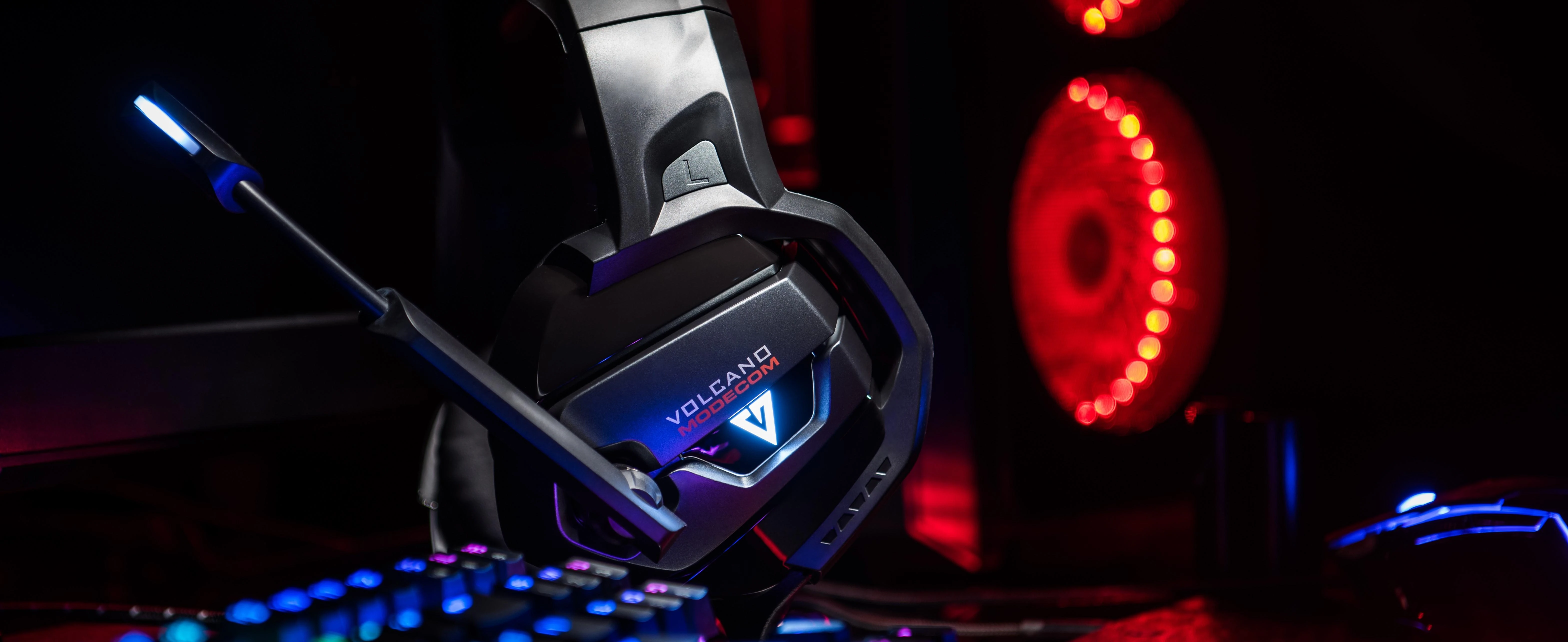 Modecom Volcano MC-859 su mėlynu LED apšvietimu