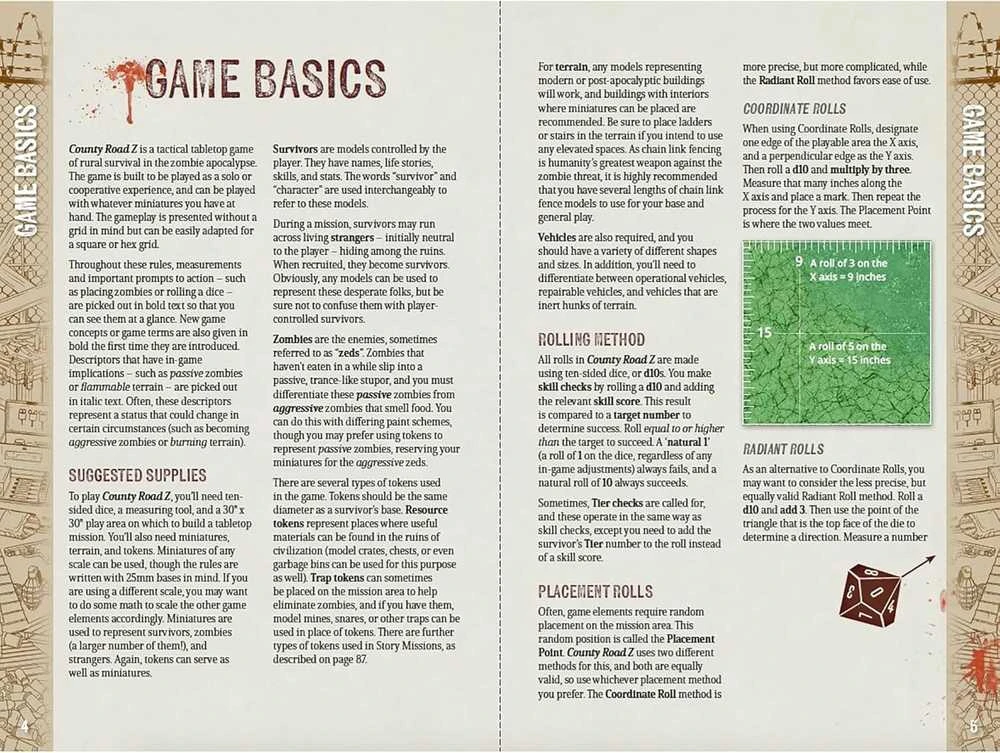 Modiphius Entertainment County Road Z Core Rulebook pagrindinių taisyklių knyga