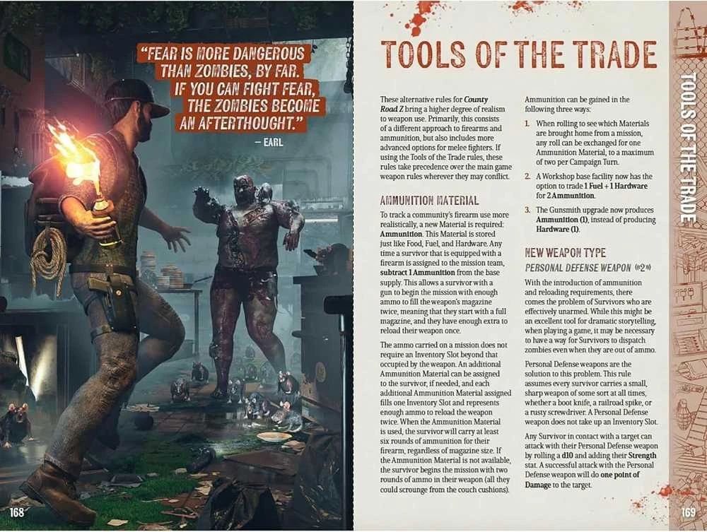 Modiphius Entertainment County Road Z Core Rulebook pagrindinių taisyklių knyga