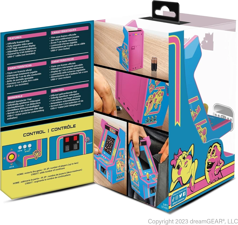 MY ARCADE Žaidimų Konsolė Pro Ms Pacman 6,75"