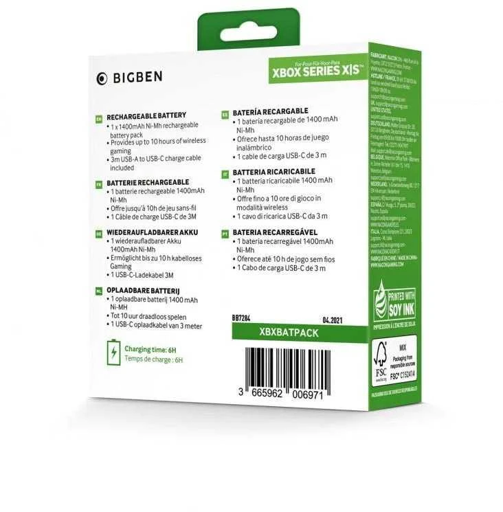 Battery Nacon BigBen baterijos komplektas | XBOX Series S|X