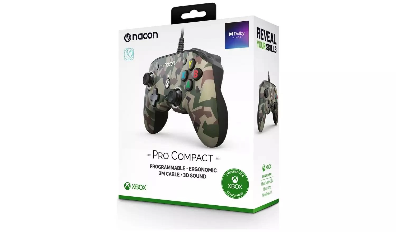Nacon Pro Compact XBOX X/S & One laidinis valdiklis (Camo Žalias)