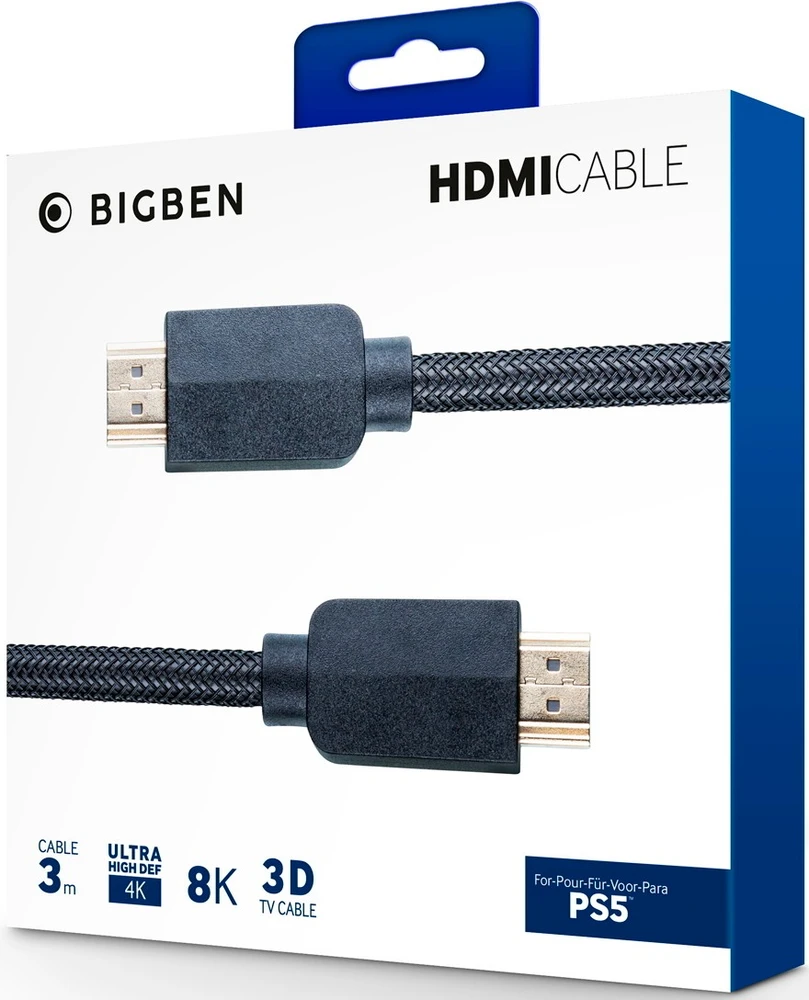 NACON PS5 HDMI kabelis 2.1 4K ULTRA HD/8K - 3M | Juodas