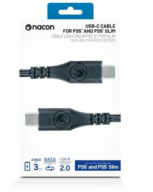 Nacon PS5 USB-C - USB-C pakrovimo laidas | 3m