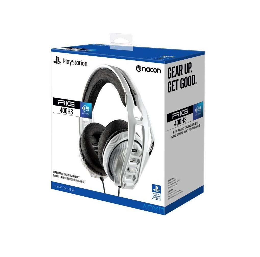 Nacon RIG 400HS laidinės žaidimų ausinės (Baltos) | PS5/PS4/PSVR