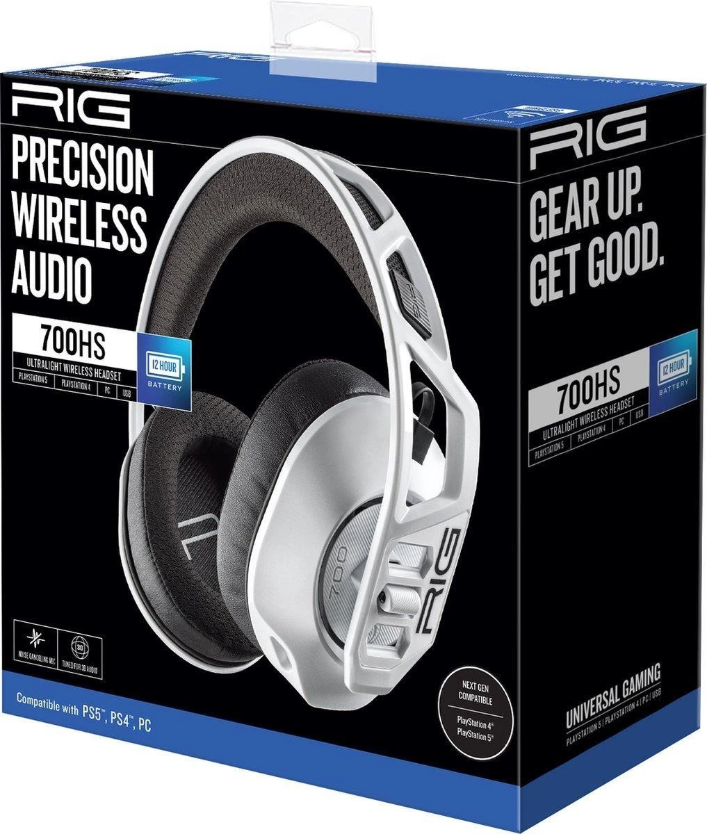 Nacon RIG 700 HS belaidės žaidimų ausinės (baltos) | PS4/PS5