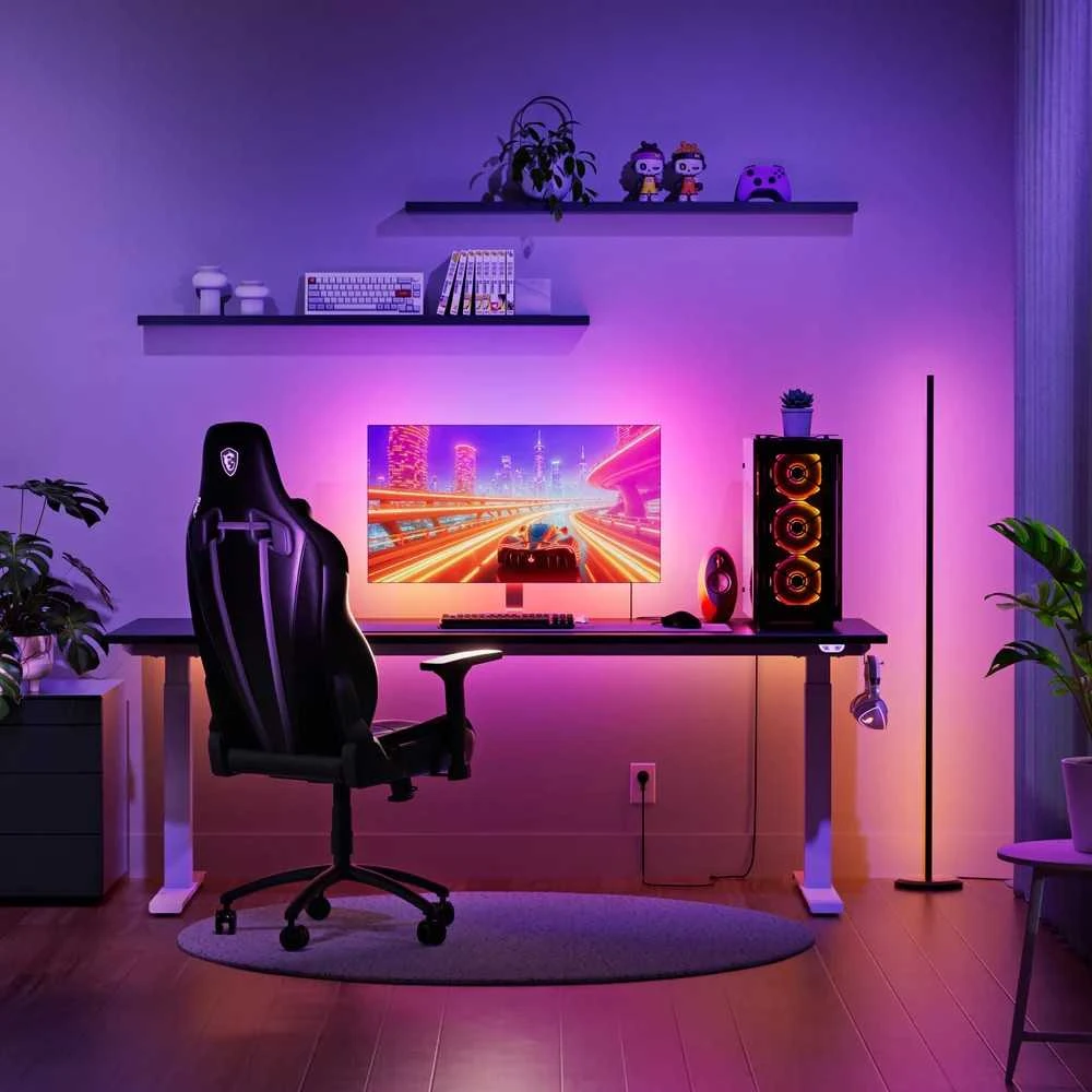 „Nanoleaf“ 4D kompiuterio ekrano veidrodinė šviesos juosta, USB, 2,5 m | 10 W | Daugiaspalvė RGB
