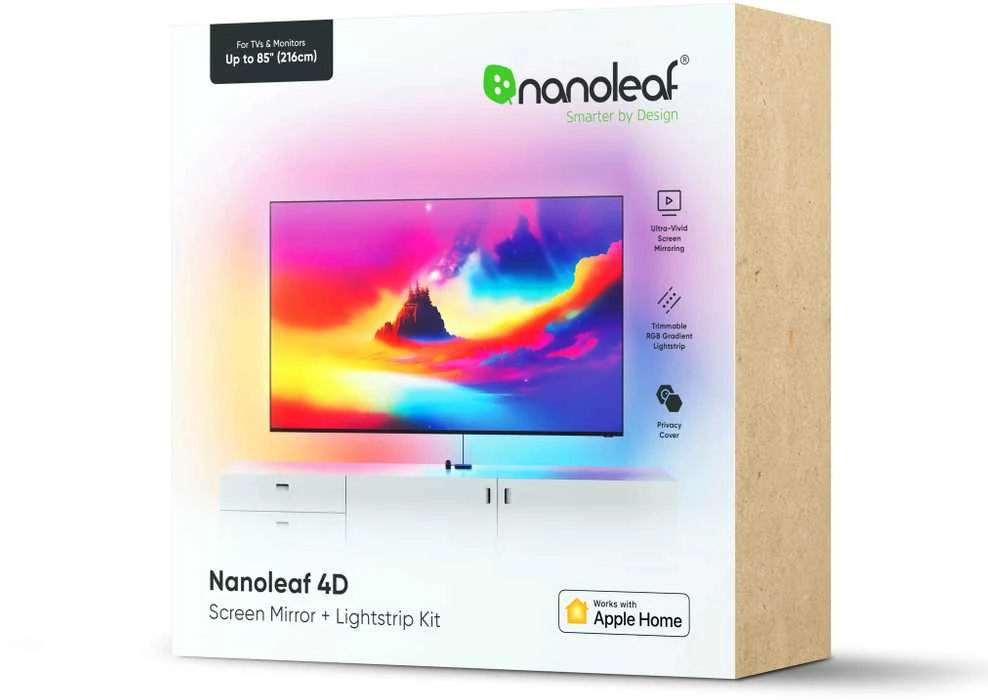 Nanoleaf 4D Screen Mirror + Lightstrip Kit (TVs & Monitors Up to 85″)