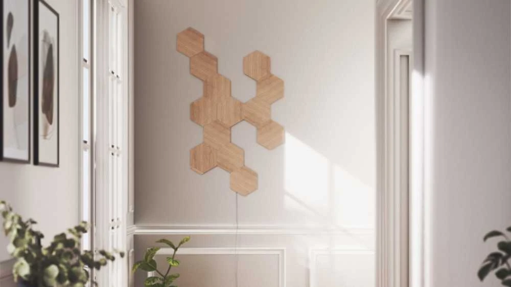 Nanoleaf | Elementų medžio išvaizdos šešiakampių pradinis rinkinys (13 panelių) | Šaltos Baltos + Šiltos Baltos