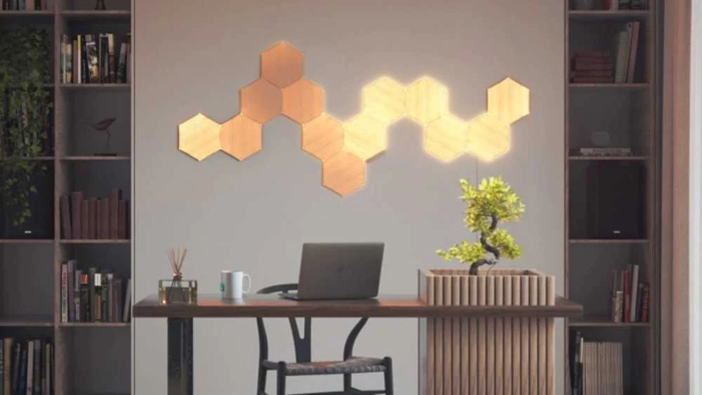 Nanoleaf | Elementų medžio išvaizdos šešiakampių pradinis rinkinys (13 panelių) | Šaltos Baltos + Šiltos Baltos
