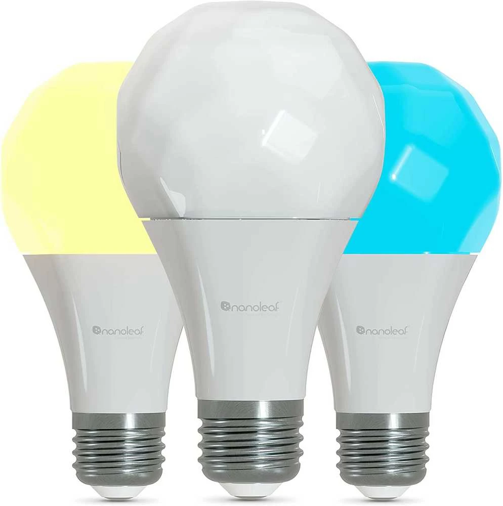 Nanoleaf Essentials Smart A19 lemputė 1100Lm RGBCW 2700K-6500K, 120V-240V, E27, 3 vnt.