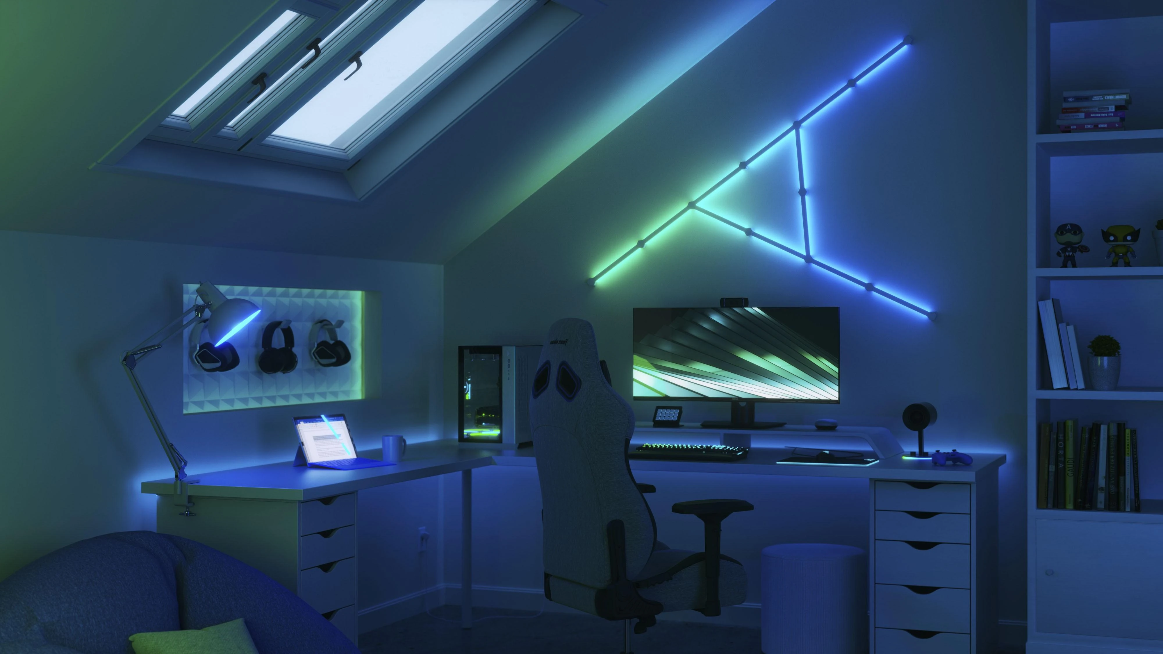 „Nanoleaf“ | Linijų išplėtimo paketas (3 panelės) | 16 mln. spalvų