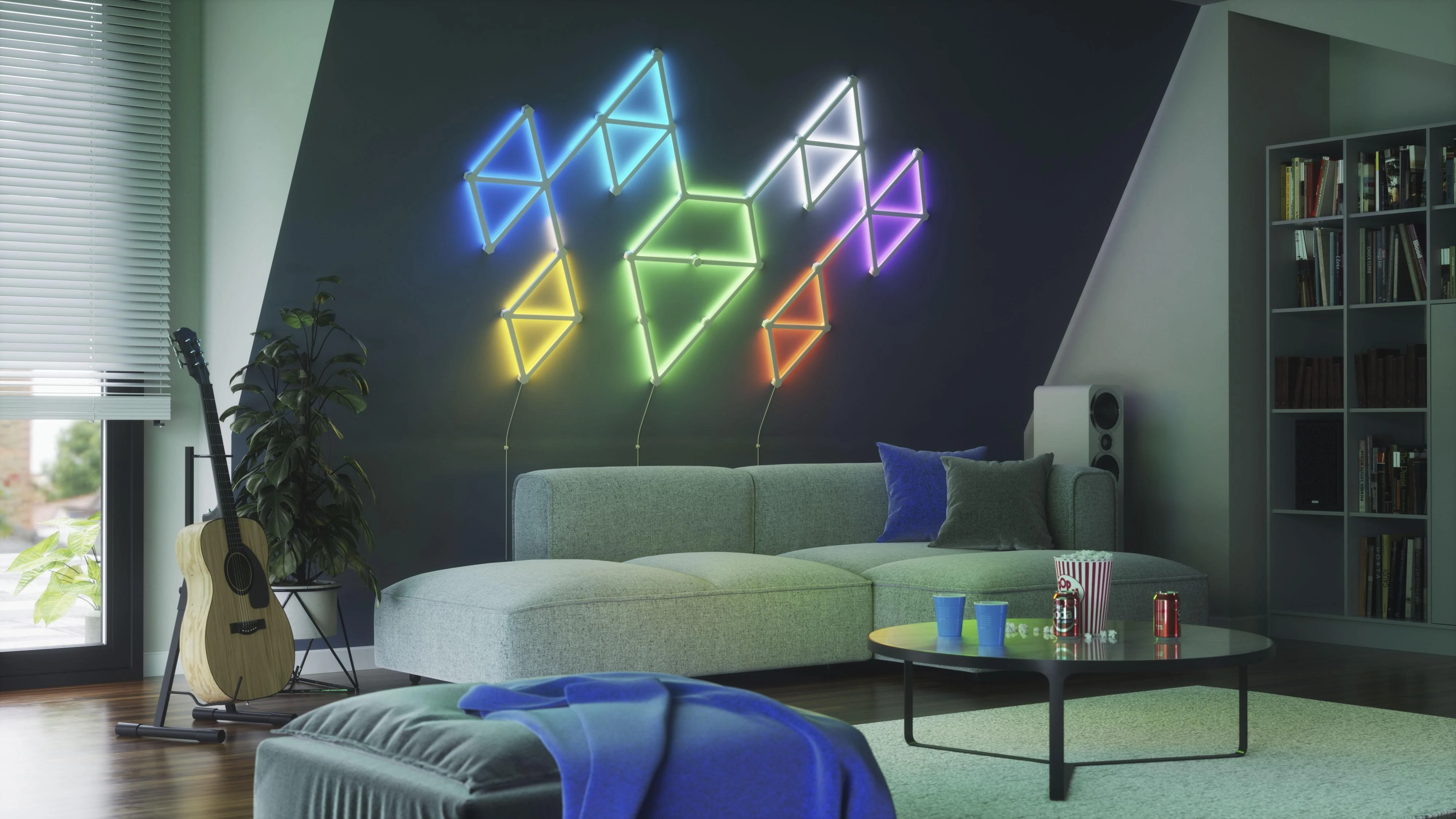 „Nanoleaf“ | Linijų išplėtimo paketas (3 panelės) | 16 mln. spalvų