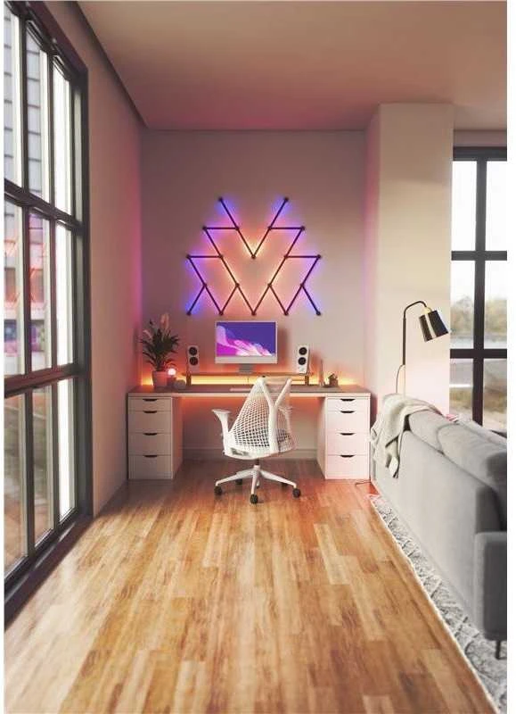 Nanoleaf | Lines Skin Juodas Matte 9pcs