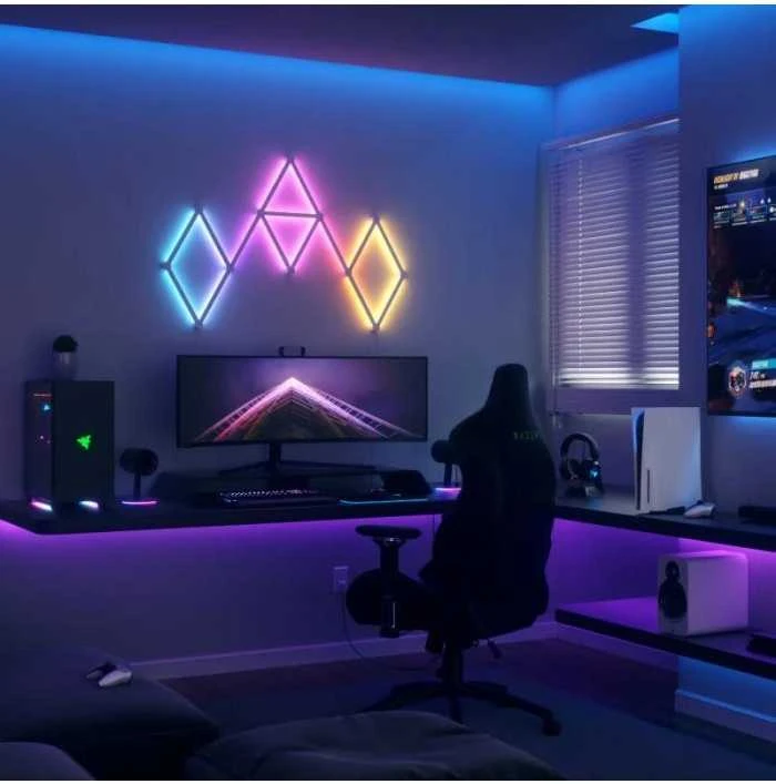 „Nanoleaf“ | Linijų pradinis rinkinys (9 panelės) | 16 mln. spalvų