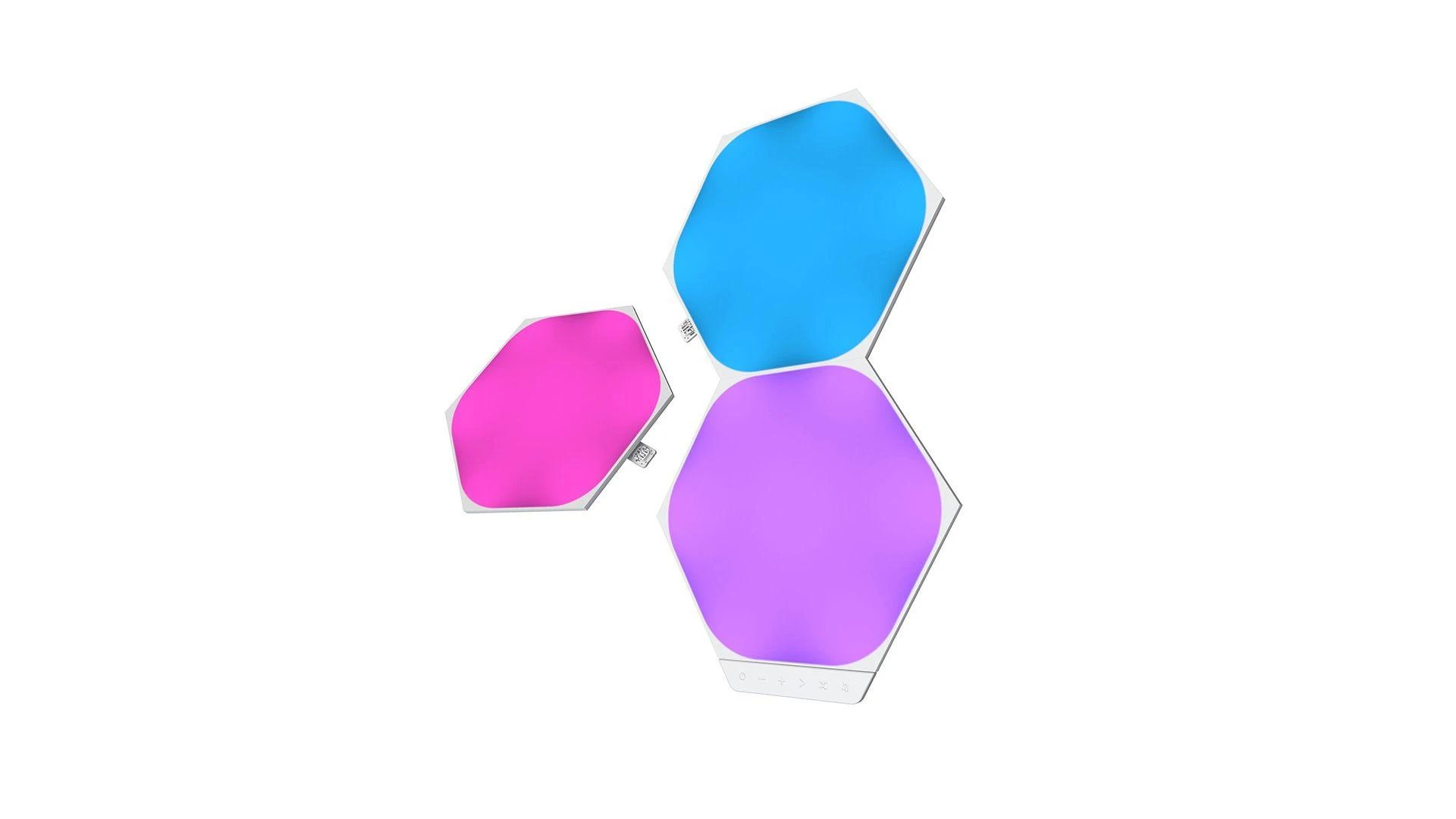 Nanoleaf Nanolapis | Formos šešiakampis - Išplėtimo paketas (3 plokštės) | 16M+ spalvų