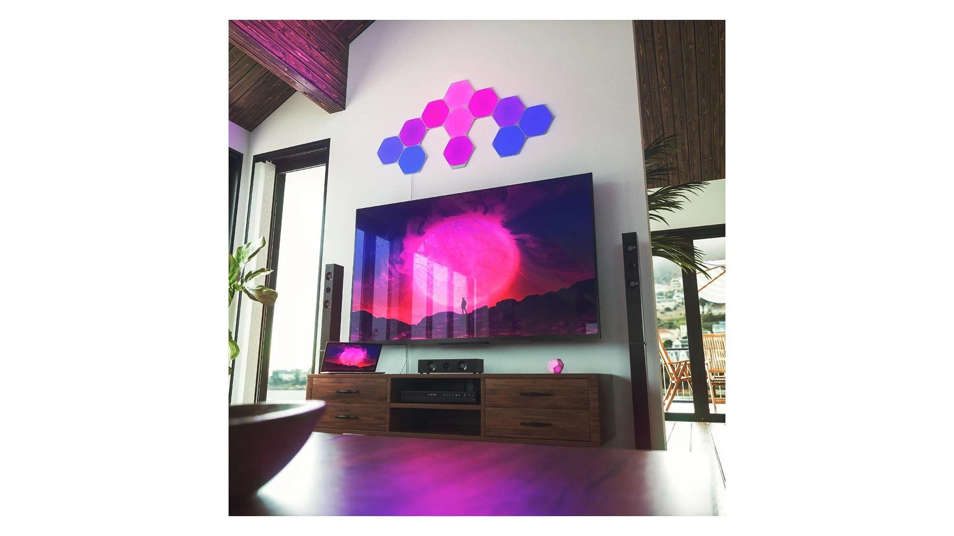 Nanoleaf Nanolapis | Formos Hexagons Starter Kit (9 plokštės) | 16 mln.+