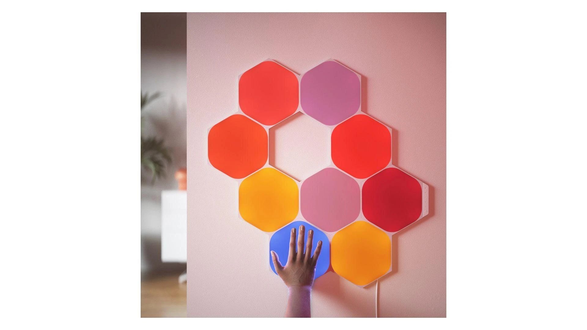 Nanoleaf Nanolapis | Formos Hexagons Starter Kit (9 plokštės) | 16 mln.+
