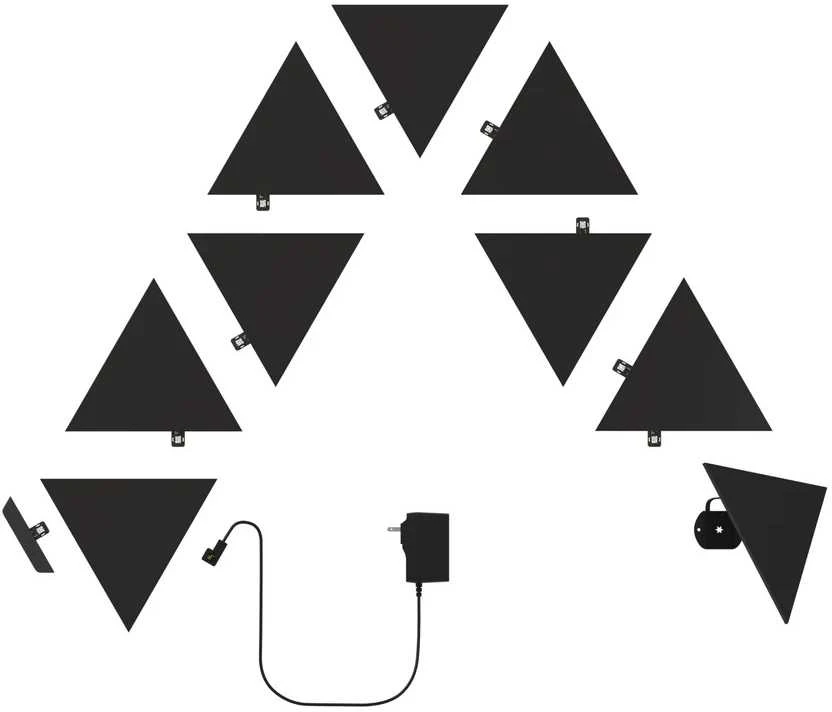 Nanoleaf | Shapes Juodas Triangles Starter Kit (9 panels) | 42 W | WiFi