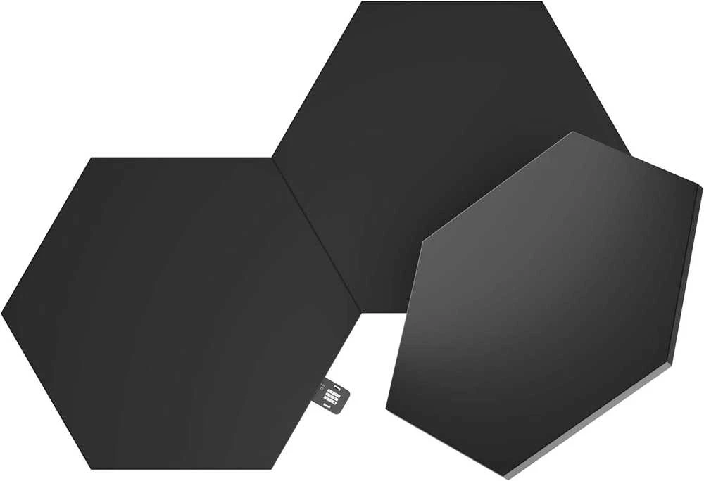 Nanoleaf | Formos Juodas Šešiakampis Išplėtimo rinkinys (3 panelės) | 42 W | WiFi