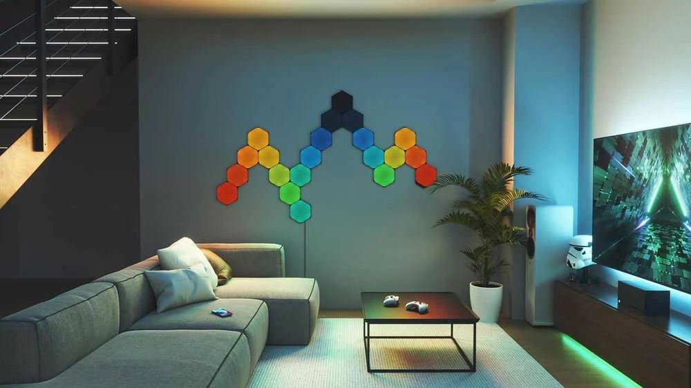 Sieninis šviestuvas Nanoleaf | Shapes Juodas Hexagons Starter Kit (9 panels) | 42 W | WiFi