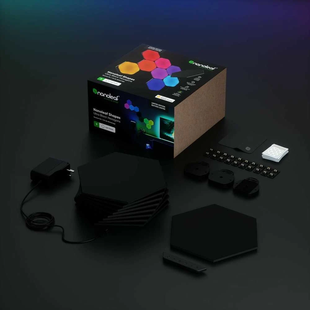 Sieninis šviestuvas Nanoleaf | Shapes Juodas Hexagons Starter Kit (9 panels) | 42 W | WiFi