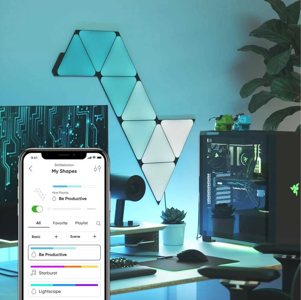 Nanoleaf | Shapes Juodas Triangles Expansion Pack (3 panels) | 42 W | WiFi