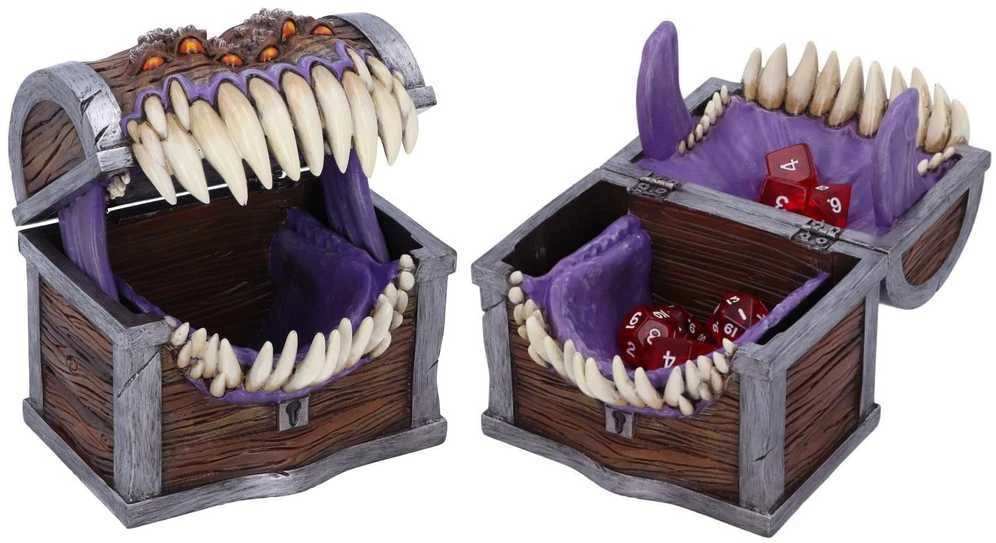 Nemesis Now Dungeons & Dragons Mimic Kauliukų Laikymo Dėžutė | 11.3cm
