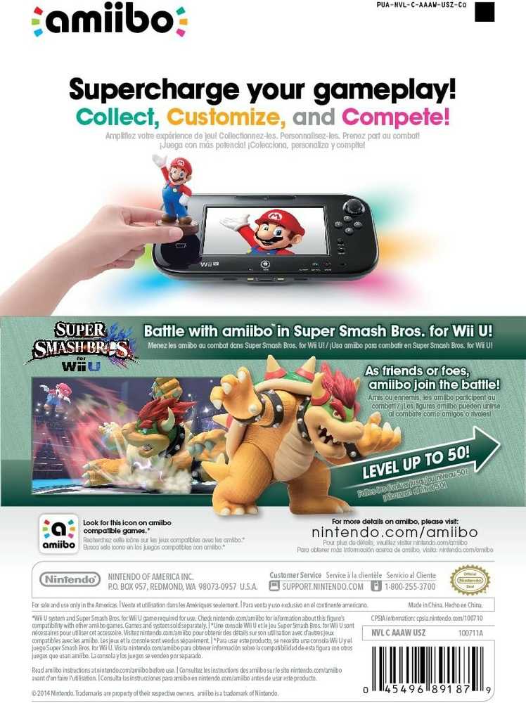 Amiibo Toad & Bowser - Nintendo - Neuf Sous Blister