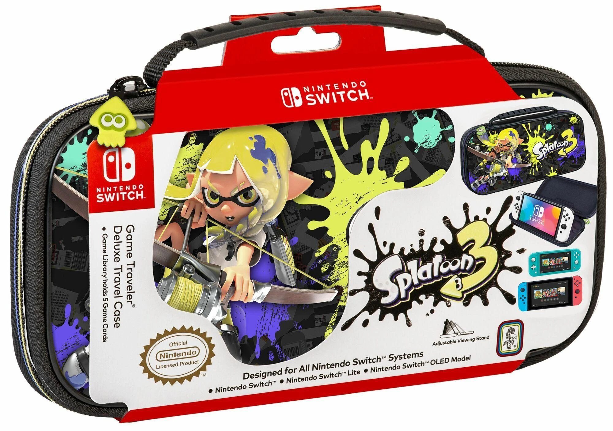Rds Industries Nintendo Game Traveller Deluxe Travel Case Splatoon 3
