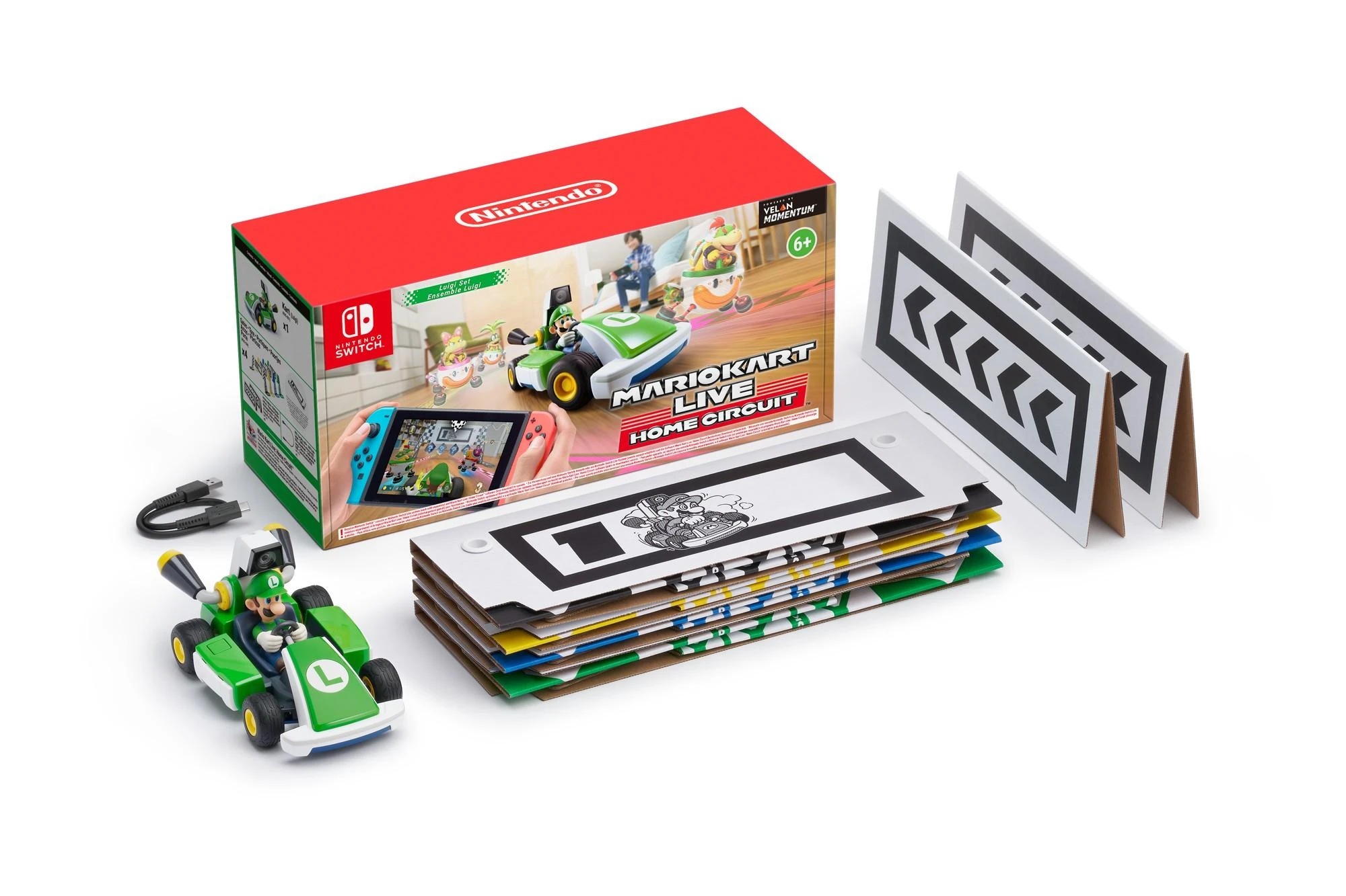 Nintendo Mario Kart Live Home Circuit LUIGI mašinėlės rinkinys
