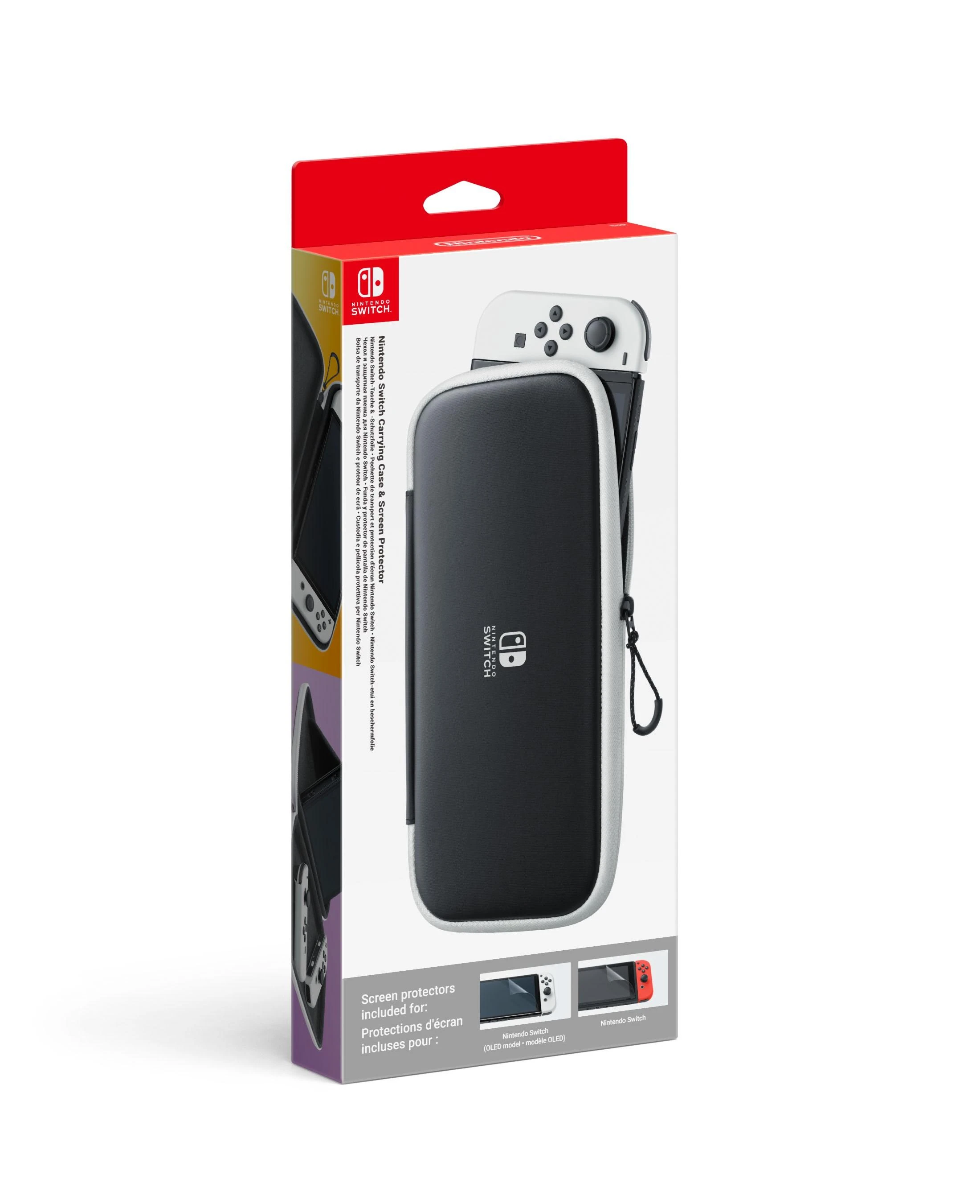 Nintendo Switch – nešiojimo dėklas ir ekrano apsauga, skirta OLED versijai