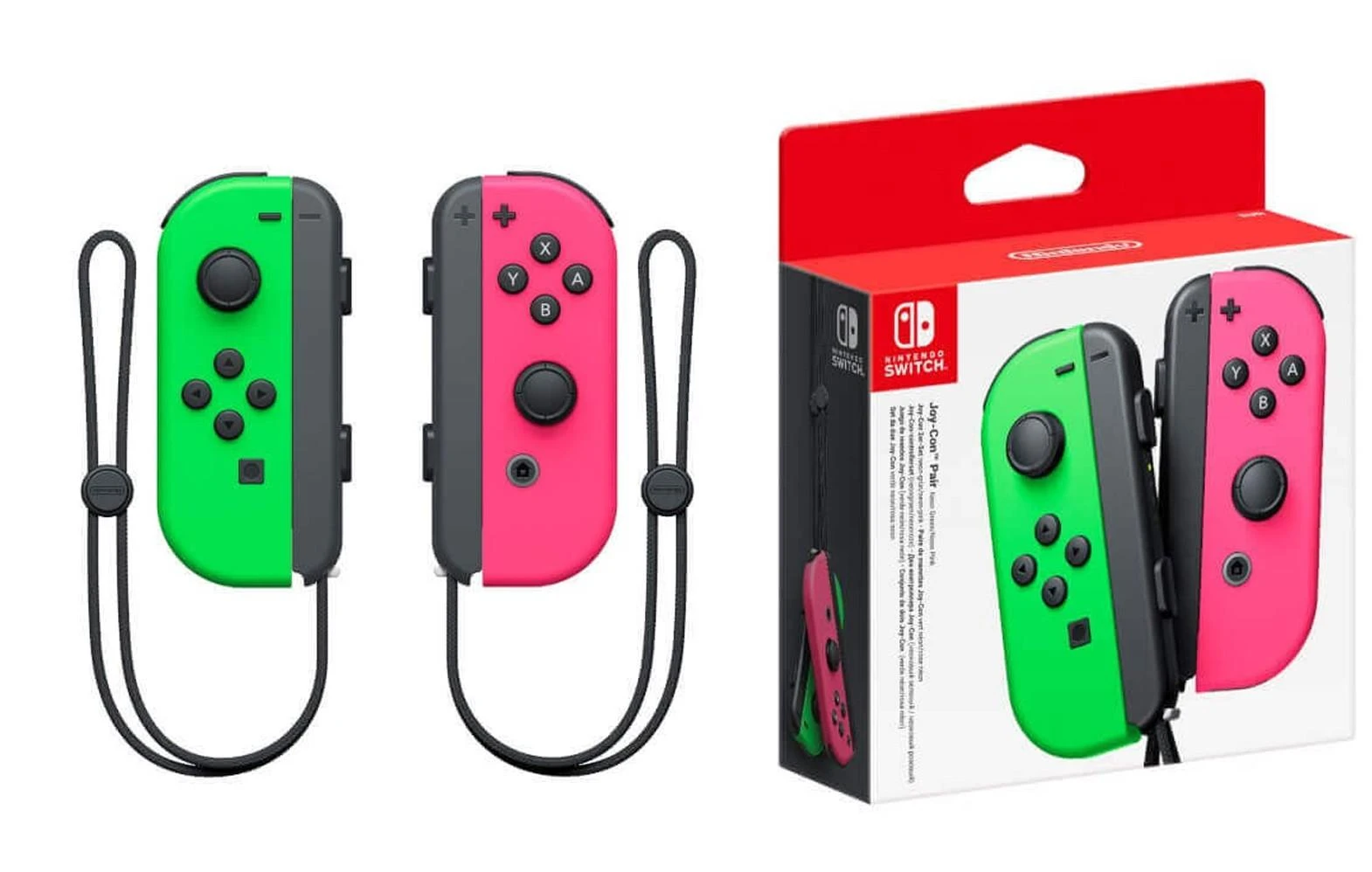 Nintendo Switch Joy Con Neon Žalias and Neon Rožinė