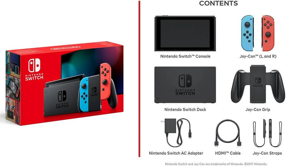 Nintendo Switch (Raudona / Mėlyna)