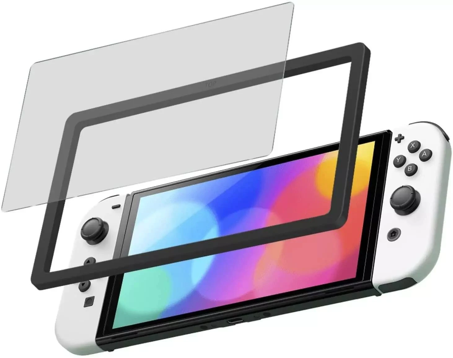 Nintendo Switch OLED grūdinto stiklo ekrano apsauga 4vnt