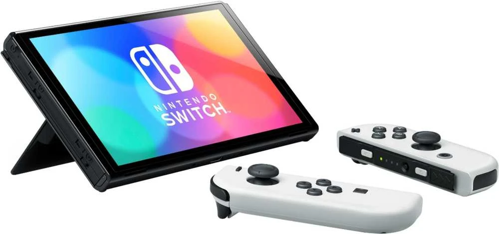 Nintendo Switch OLED konsolė (su baltais Joy-Con)