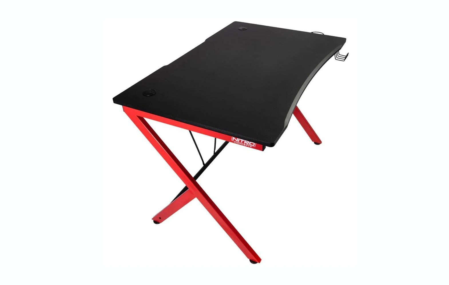 Žaidimų stalas Nitro Concepts D12 Gaming Desk, Juoda-raudona