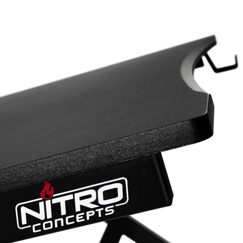 Žaidimų stalas Nitro Concepts D12 Gaming Desk, Juodas