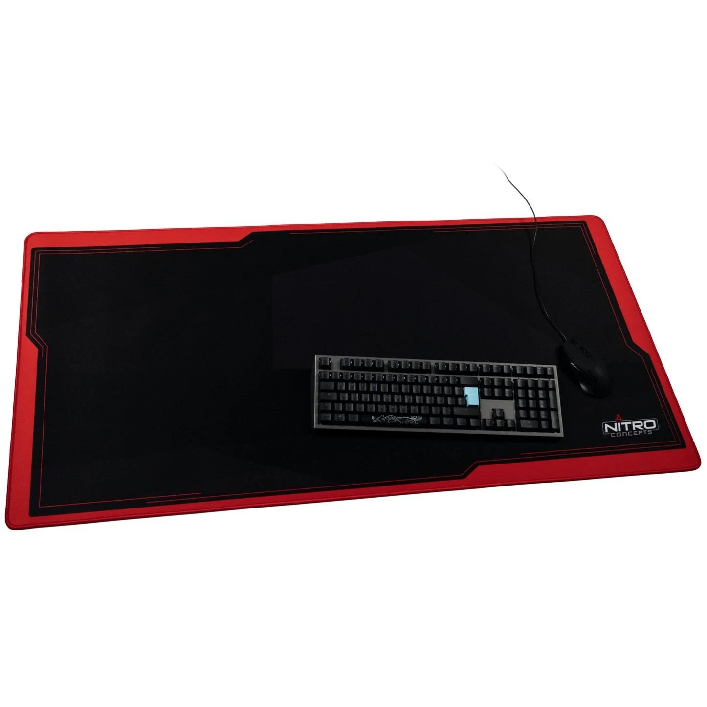 Nitro Concepts DM12 pelės kilimėlis (juoda/raudona) | 1200x600x3mm